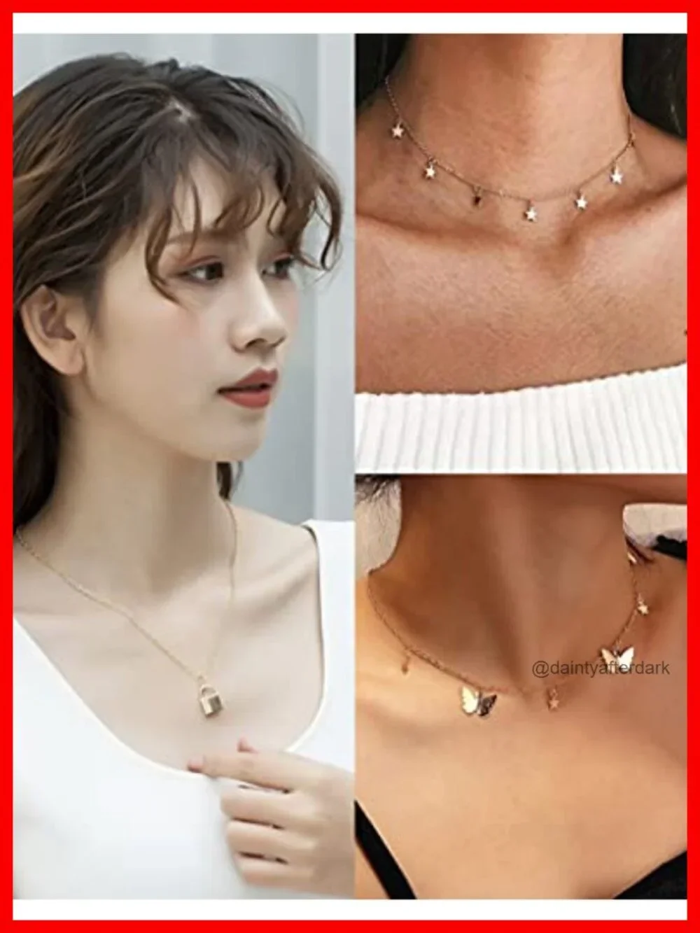 12pcs Chain Gold Bead Necklace Set Coin Moon Star Pearl Pendant Choker